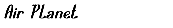 Air Planet font preview